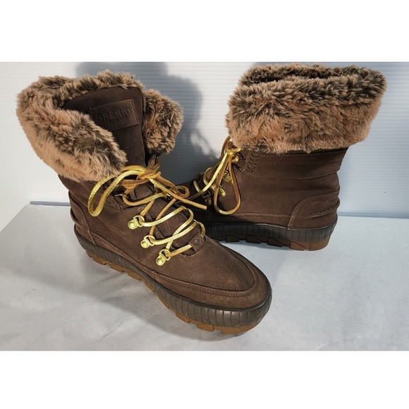 Vintage Sperry Women's Torrent Winter Lace Up Suede Waterproof Snow Size 8.5 - Picture 10 of 11